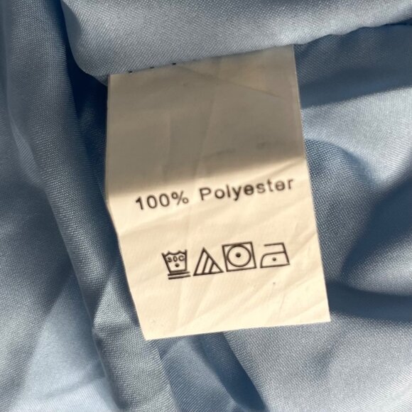 Kirundo Dress Medium Blue New Pom Texture Fit and Flair Short Sleeves - Picture 6 of 10